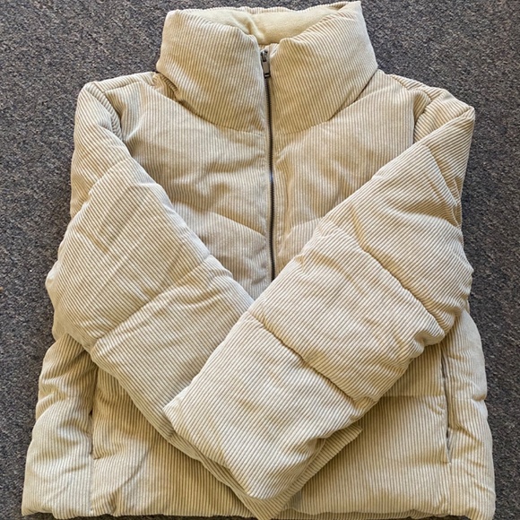 Gap Corduroy Short Puffer Jacket - Ivory Cream - Picture 6 of 6